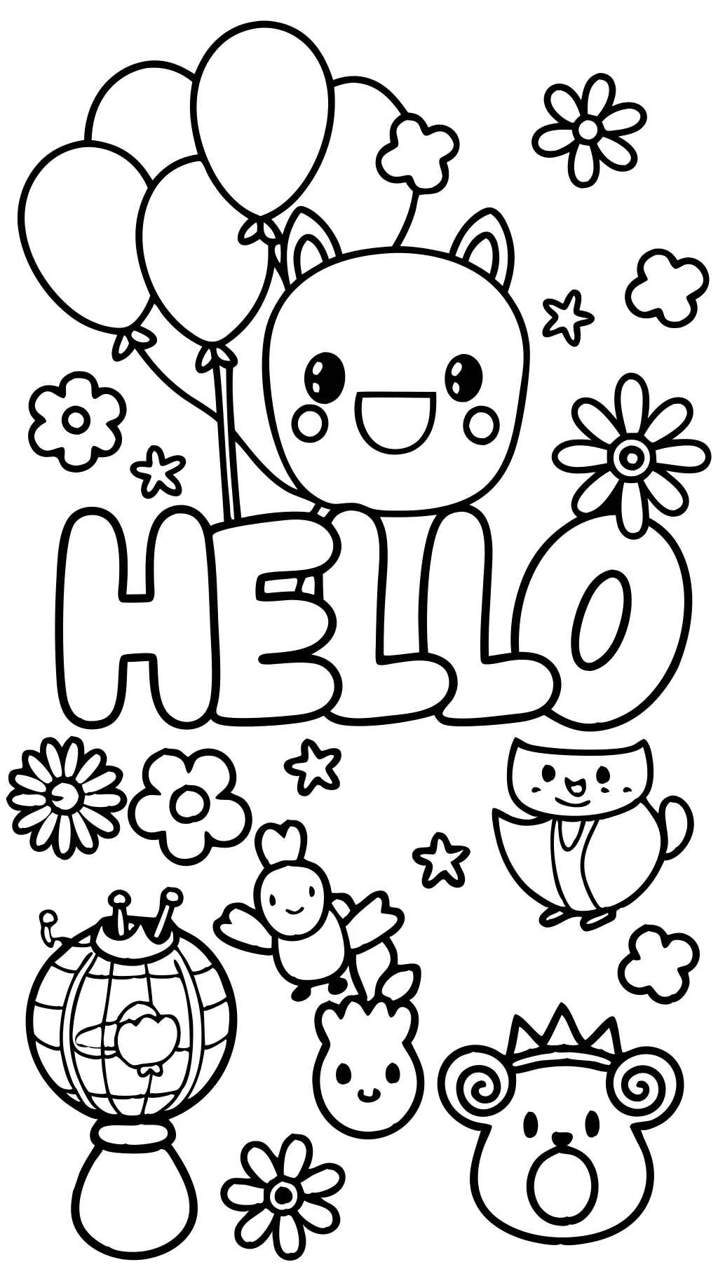 hello coloring pages